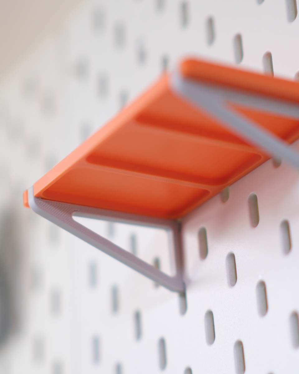 Ikea Skadis Minimal Toy Display Shelf – Snap‑on Pegboard Shelf For Mini Figures - thumbnail 2